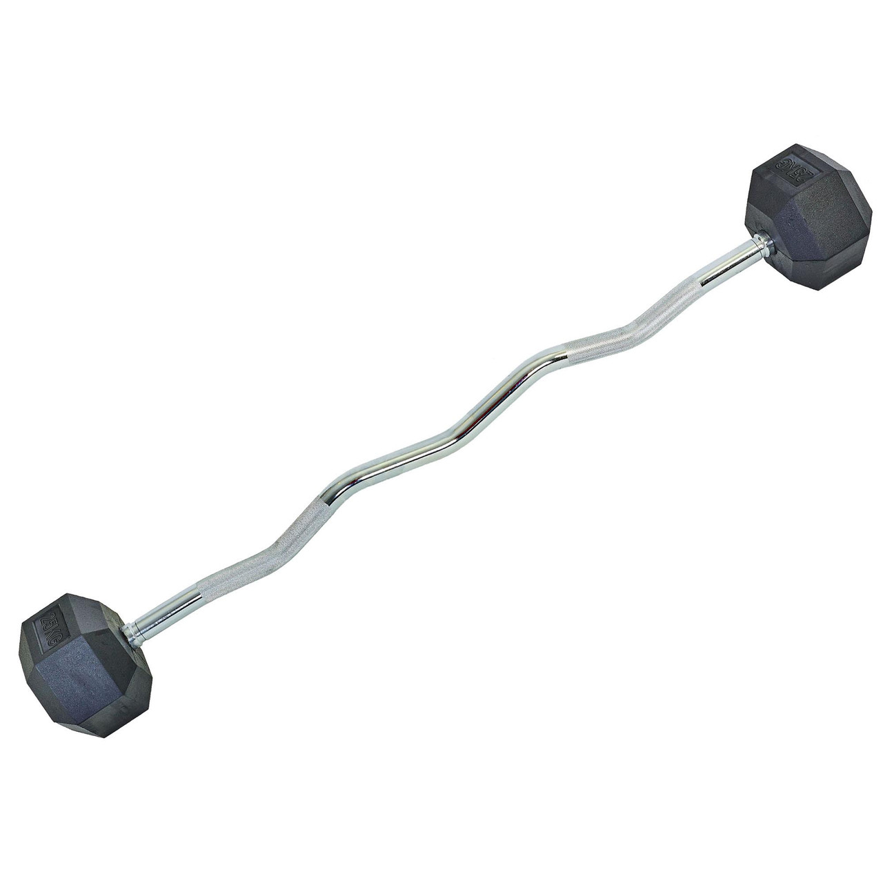 

Штанга фиксированная изогнутая обрезиненная Rubber Hexagon Barbell 25кг TA-6231-25 (гриф l-95см)