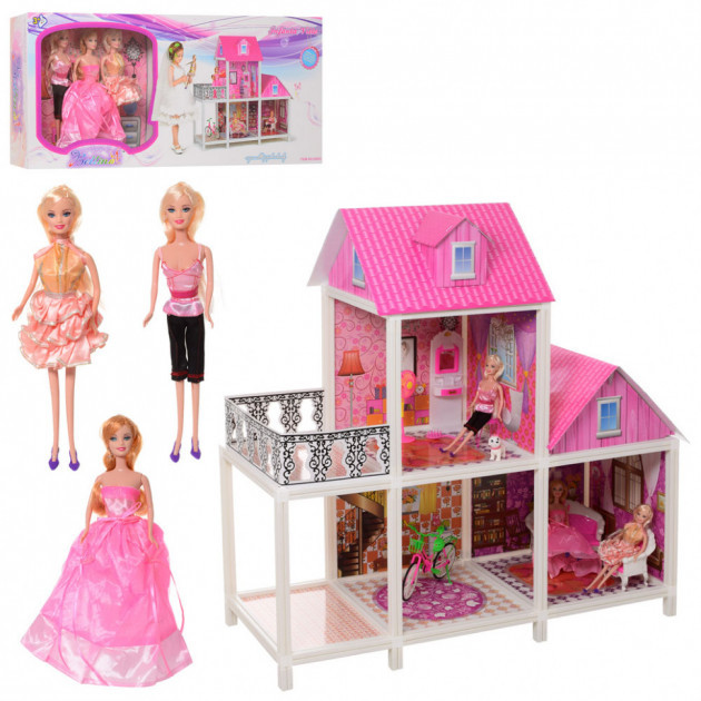 

Двухэтажный домик для Барби Bellina Розовый (66883