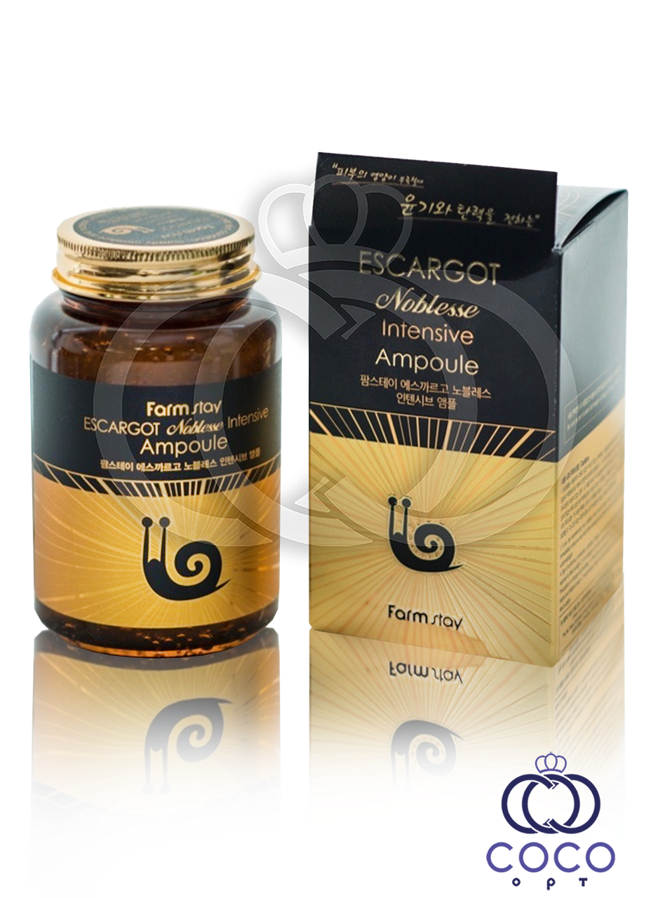 

Ампульная сыворотка Farm stay Escargot Noblesse Intensive Ampoule с муцином улитки МЯТАЯ УПАКОВКА