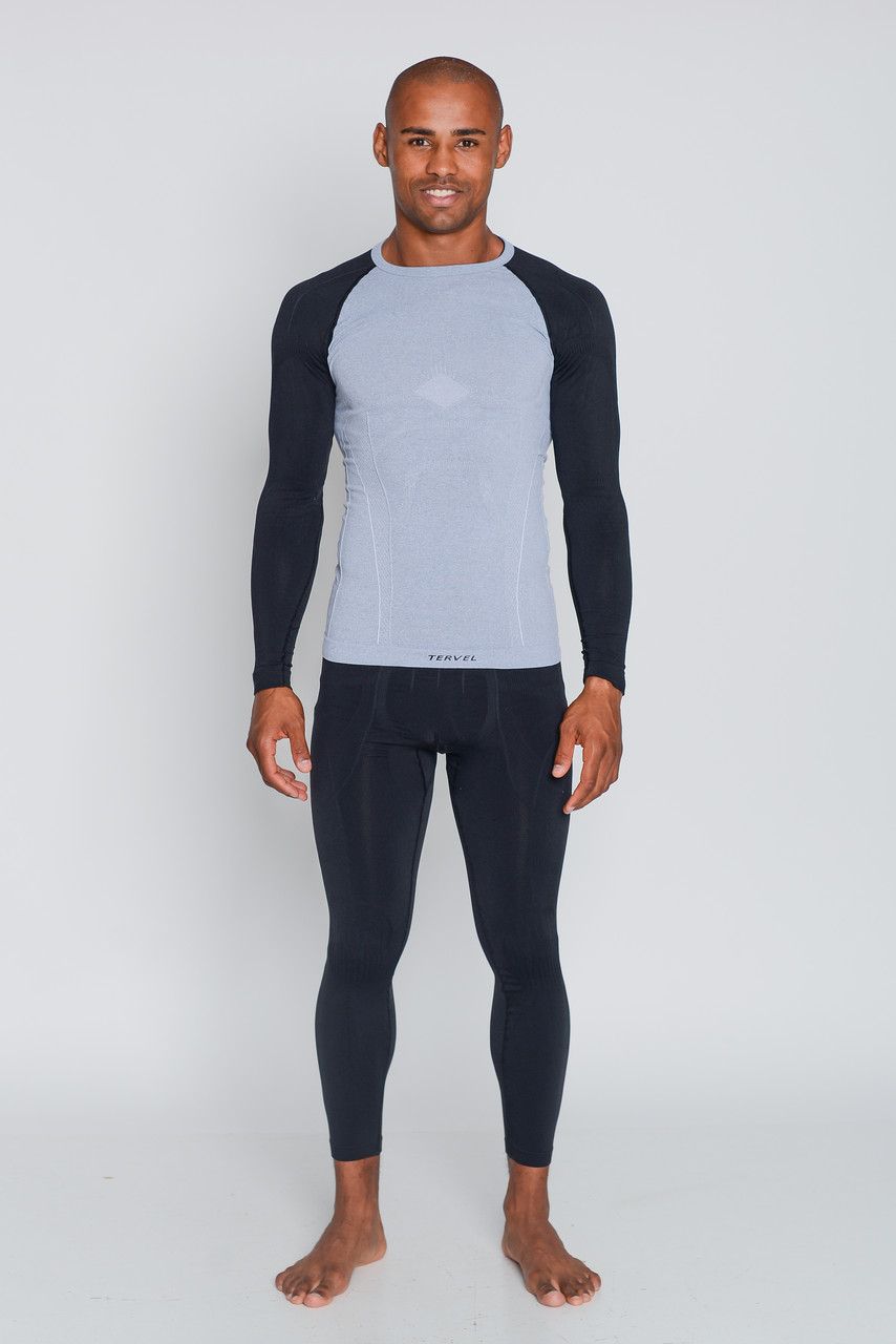 

Термобелье мужское спортивное Tervel Comfortline (original), комплект, зональное, бесшовное XXL, Черно-серый