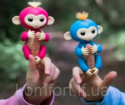 

Finger Monkey Интерактивная игрушка ручная обезьянка на палец Happy Monkey (розовая