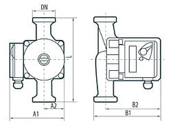Циркуляційний насос BPS25-4S-180 ТМ "Насоси плюс обладнання" + комплект гайок напір 5 м, фото 2
