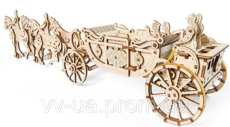 

3D пазл механический Ugears Королевская карета (70050)