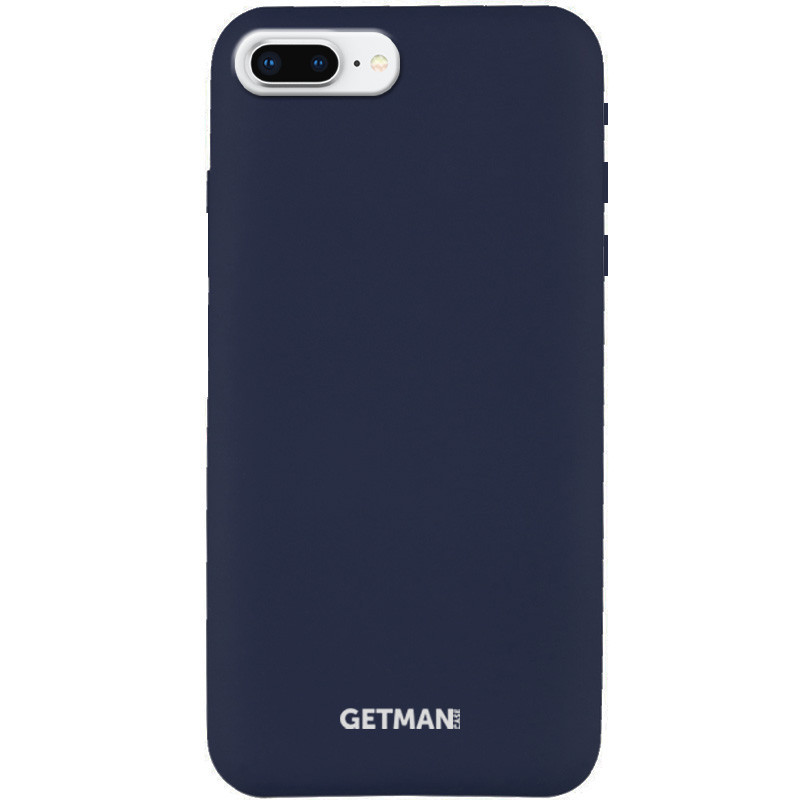 

Противоударный Защитный Термополиуретановый Чехол - Накладка Silicone Case GETMAN for Magnet для Apple iPhone, Синий / gray cobalt