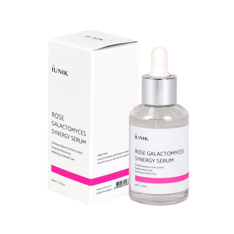 

Iunik Rose Galactomyces Synergy Serum Сыворотка с розовой водой и экстрактом галактомисиса, 50 мл