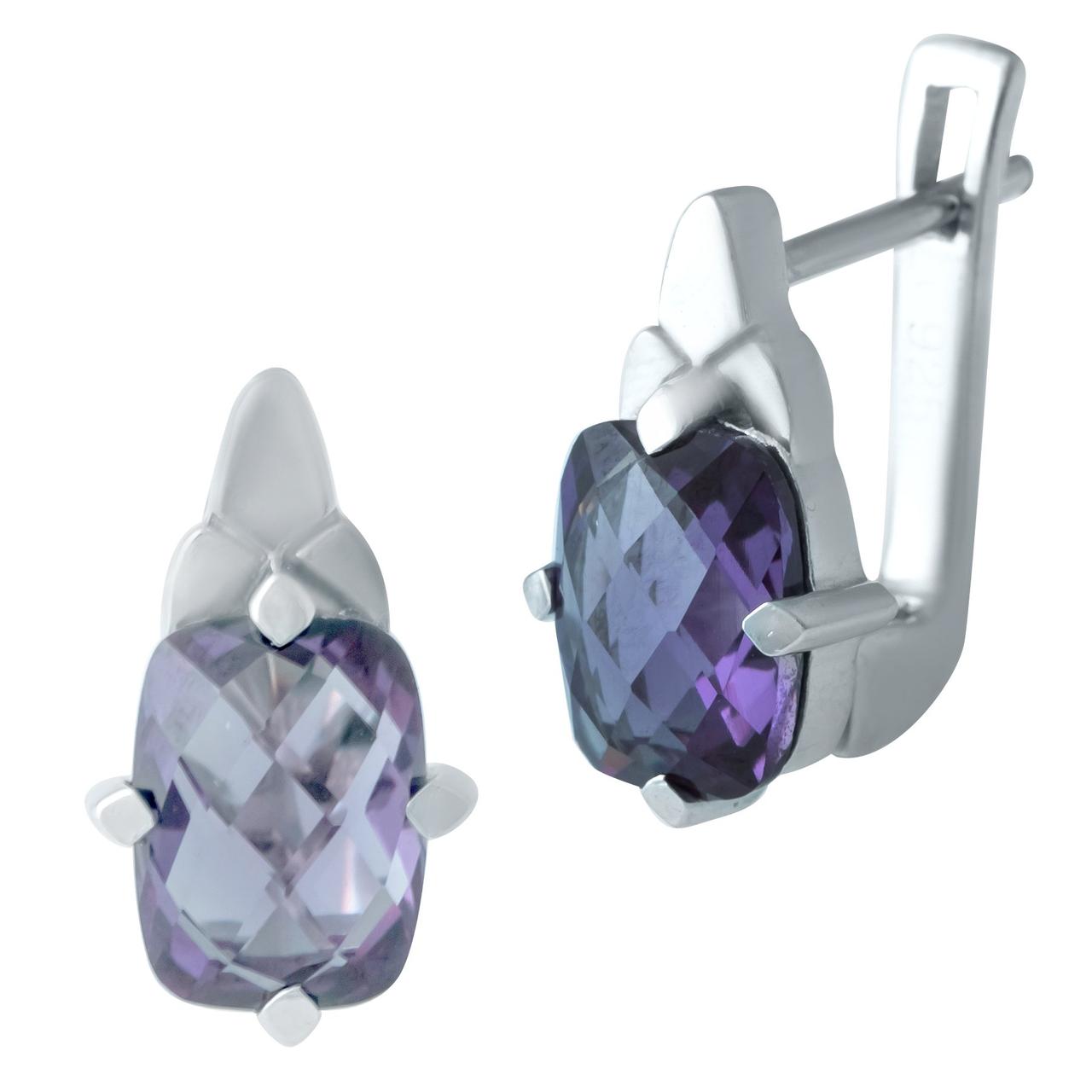 

Серебряные серьги GS с александритом 3.938ct (1945407)