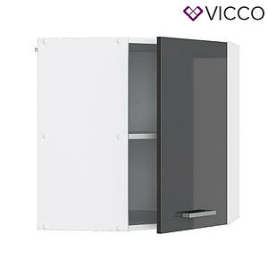 Верхний угловой шкаф на кухню 57х57 Vicco, антрацит