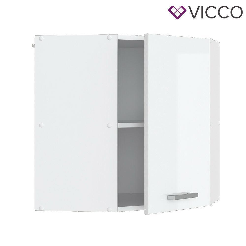 Верхний угловой шкаф на кухню 57х57 Vicco, белый