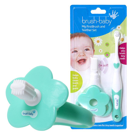 

Набір: Прорізувач для зубів та щітка Brush Baby First Brush and Teether set (ВІД 0 ДО 3 РОКІВ)