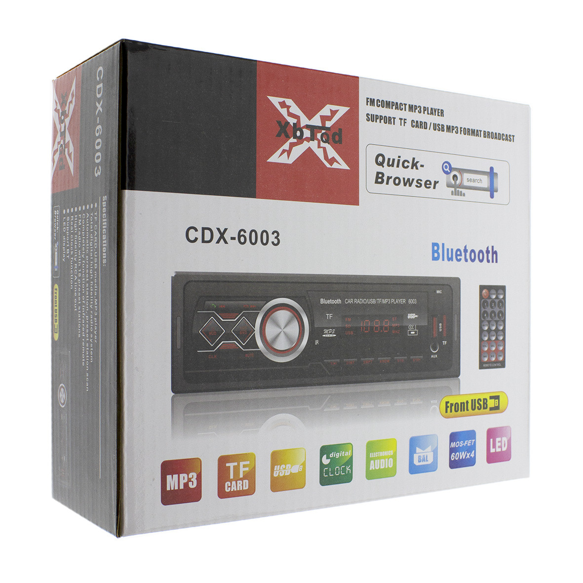 

Автомагнитола 1DIN MP3 CDX-6003 /Bluetooth