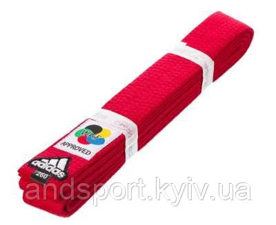 

Пояс Elite Belt with WKF logo красный с нашивкой WKF Approwed р. 340 (adiB240D240)