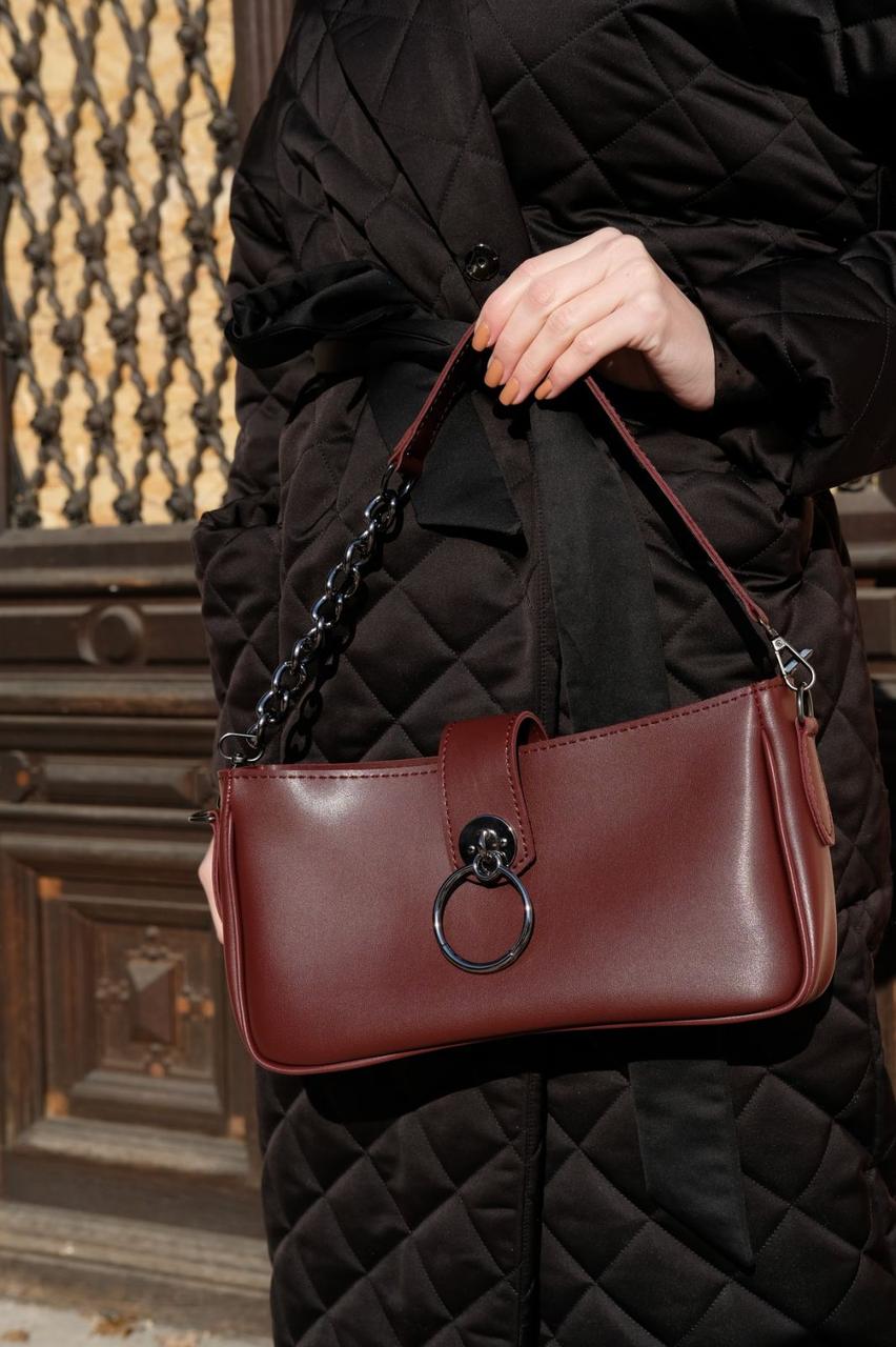 

Молодежная женская сумка «Эвери» бордовая из экокожи высокого качества, Бордовый