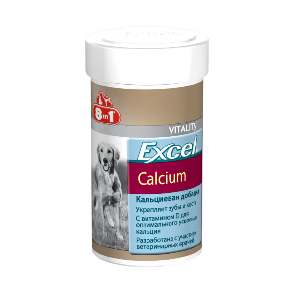 

8in1 Excel Calcium, кальциевая добавка для собак в таблетках, 880шт