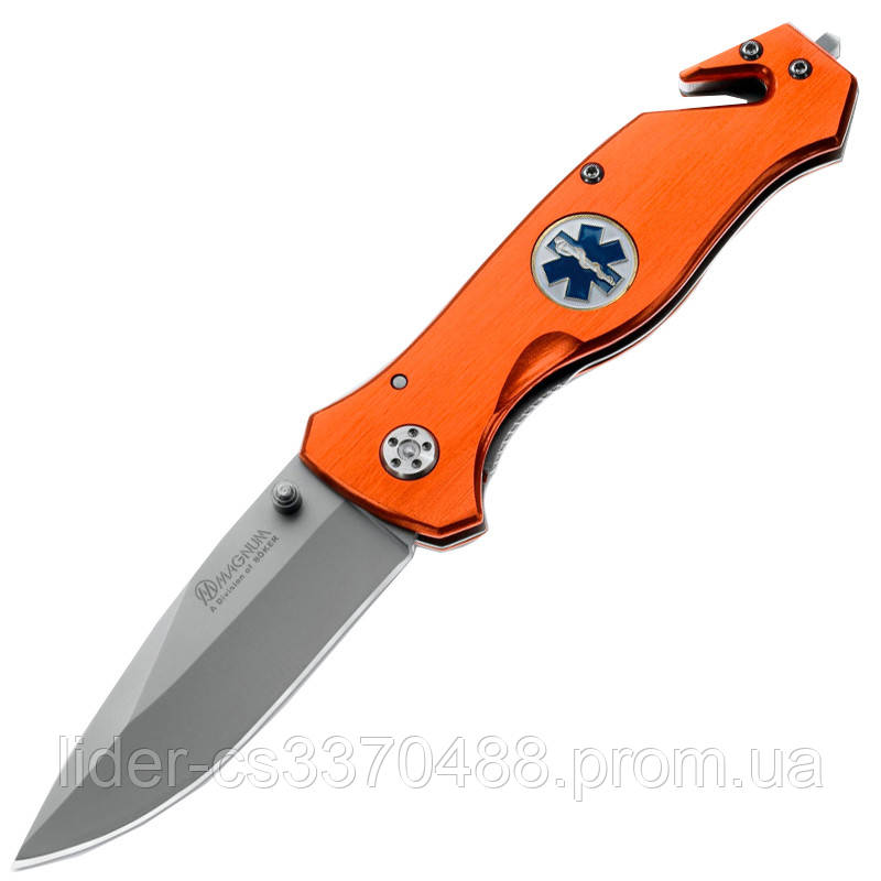 

Нож складной Boker Magnum Medic (длина: 205мм, лезвие: 85мм), оранжевый