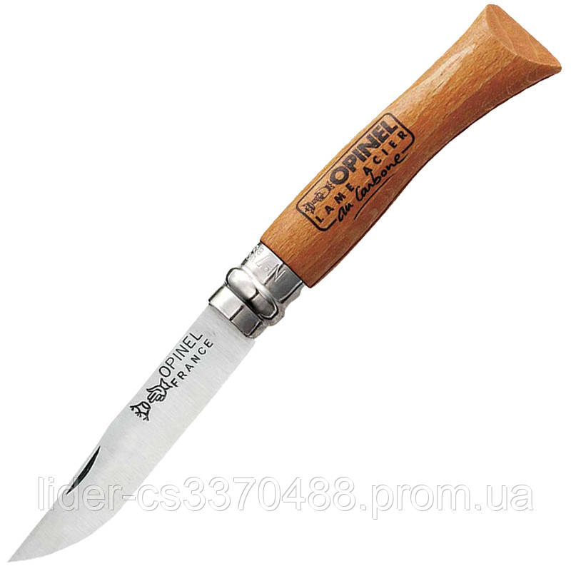 

Нож складной Opinel №7 Carbone (длина: 185мм, лезвие: 80мм), бук, в блистере