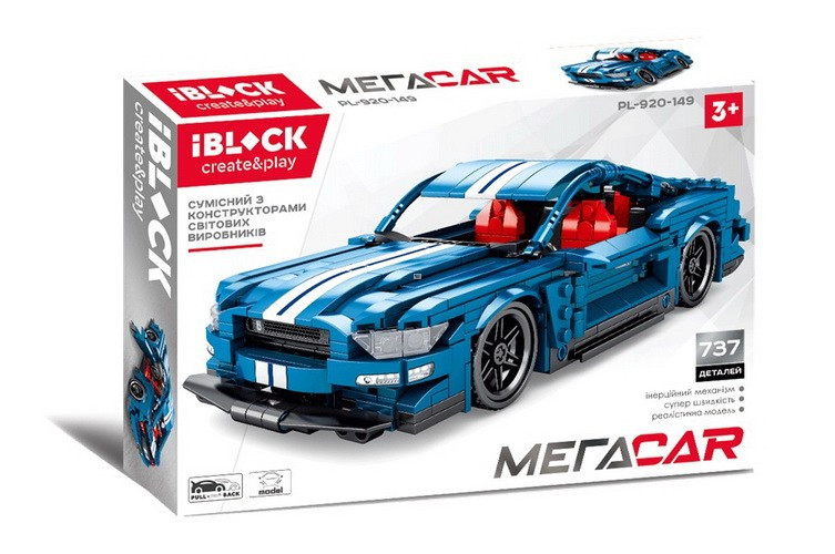 

Конструктор IBLOCK МЕГАCAR Машина Ford 737 деталей PL-920-149