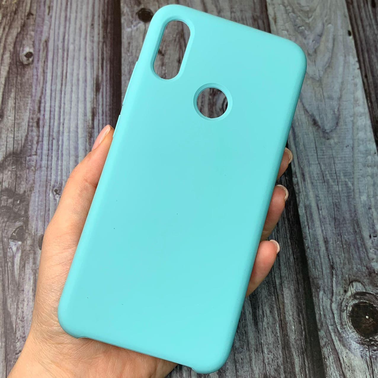 

Чехол для Xiaomi Redmi Note 7 Silicone Case с бархатом накладка плотный чехол на сяоми редми нот 7 бирюзовый