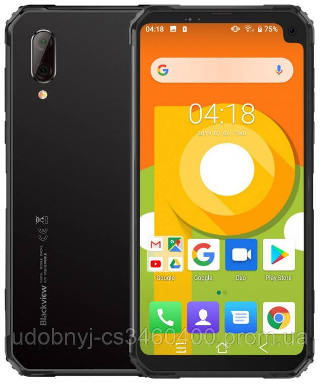 

Смартфон с двойной камерой и хорошей функцией нфс на 2 симки Blackview BV6100 Grey 3/16 гб EU, Серый