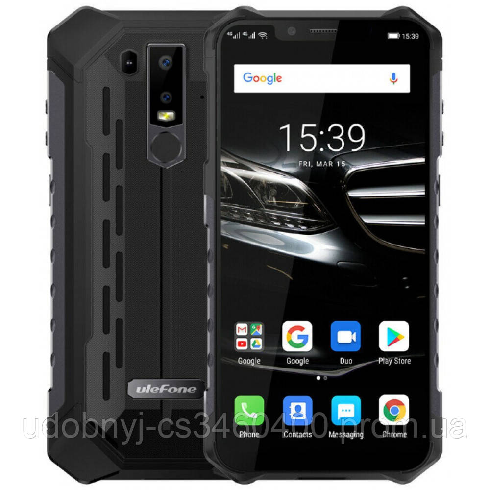 

Смартфон противоударный, водозащищенный с двойной камерой на 2 сим карты UleFone Armor 6S black 6/128GB NFC, Черный