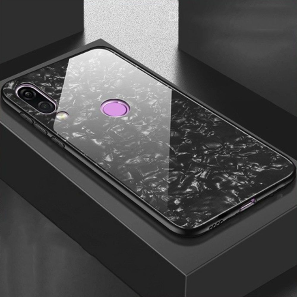 

Чехол Marble Glass Case для Huawei Honor Play черный