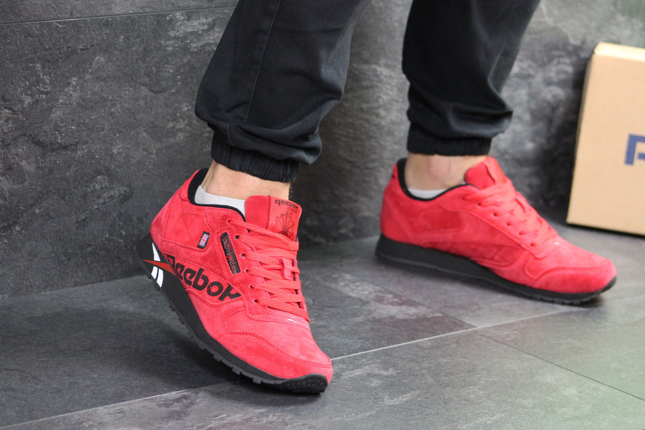 Мужские кроссовки в стиле Reebok Рибок, красные 45 (29 см), Красный