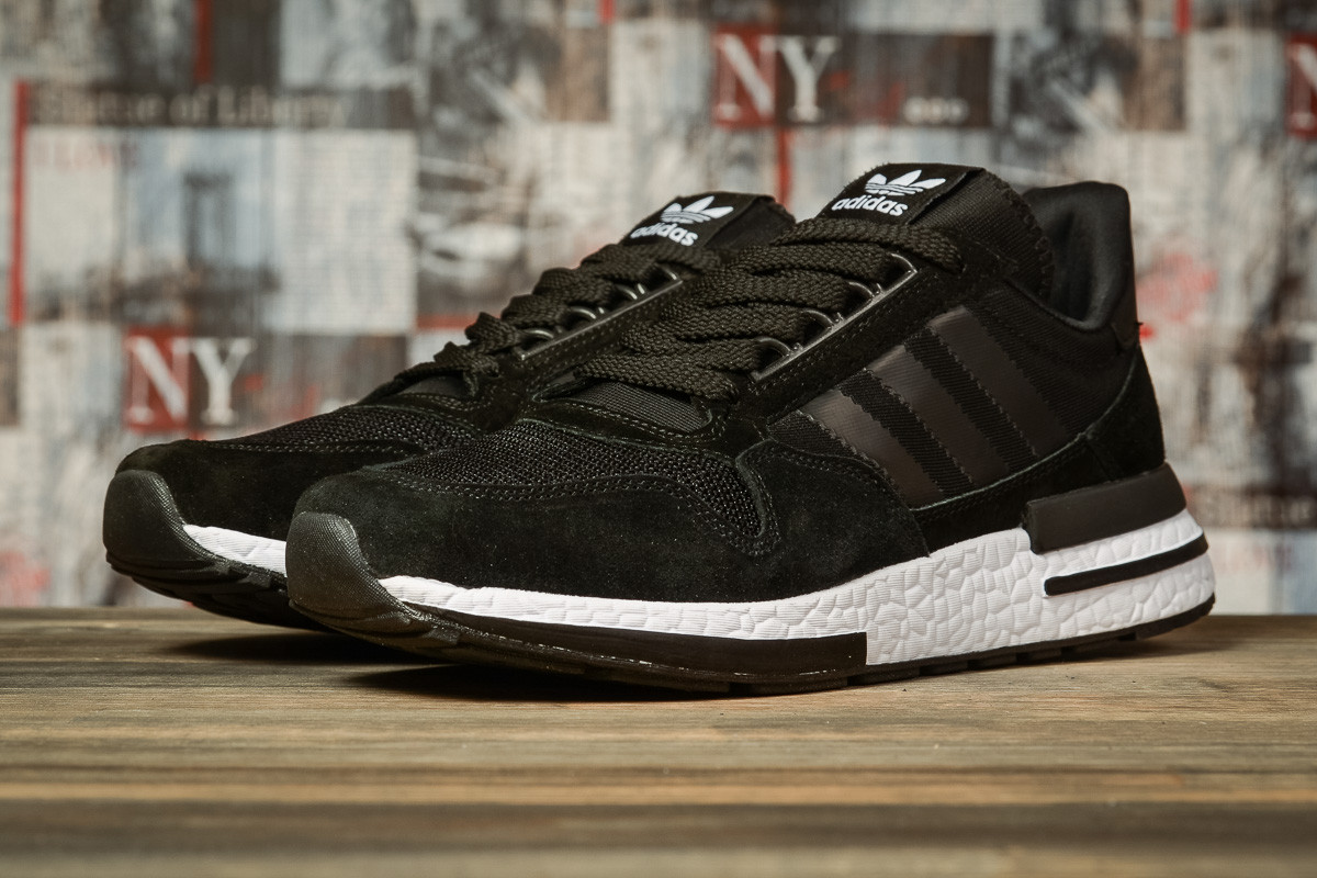 

Мужские кроссовки в стиле Adidas Адидас, черные с белым 45 (28,8 см), Черный