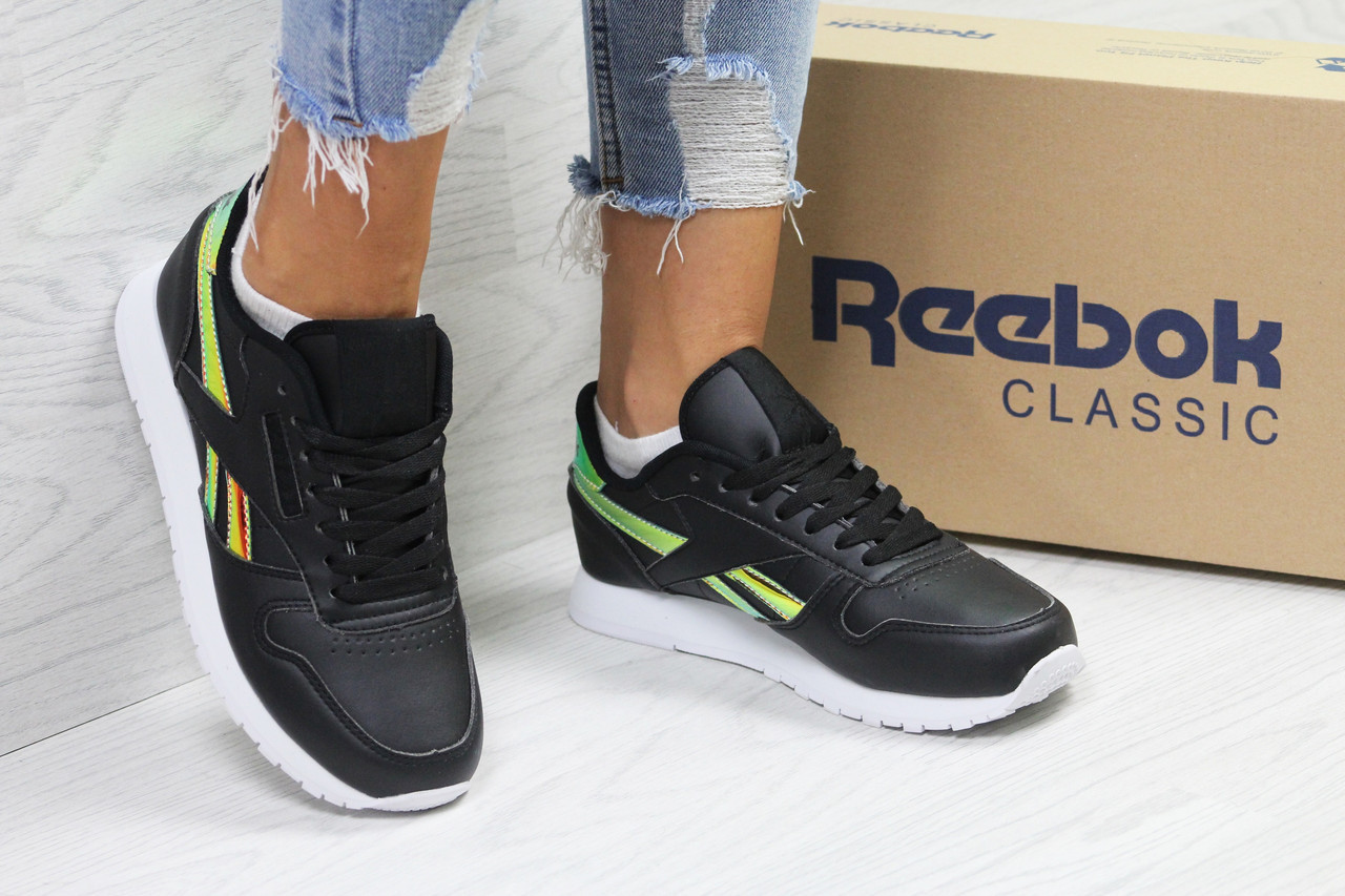 

Женские кроссовки в стиле Reebok Рибок since 1983, черные с золотом 37 (23,5 см), Черный