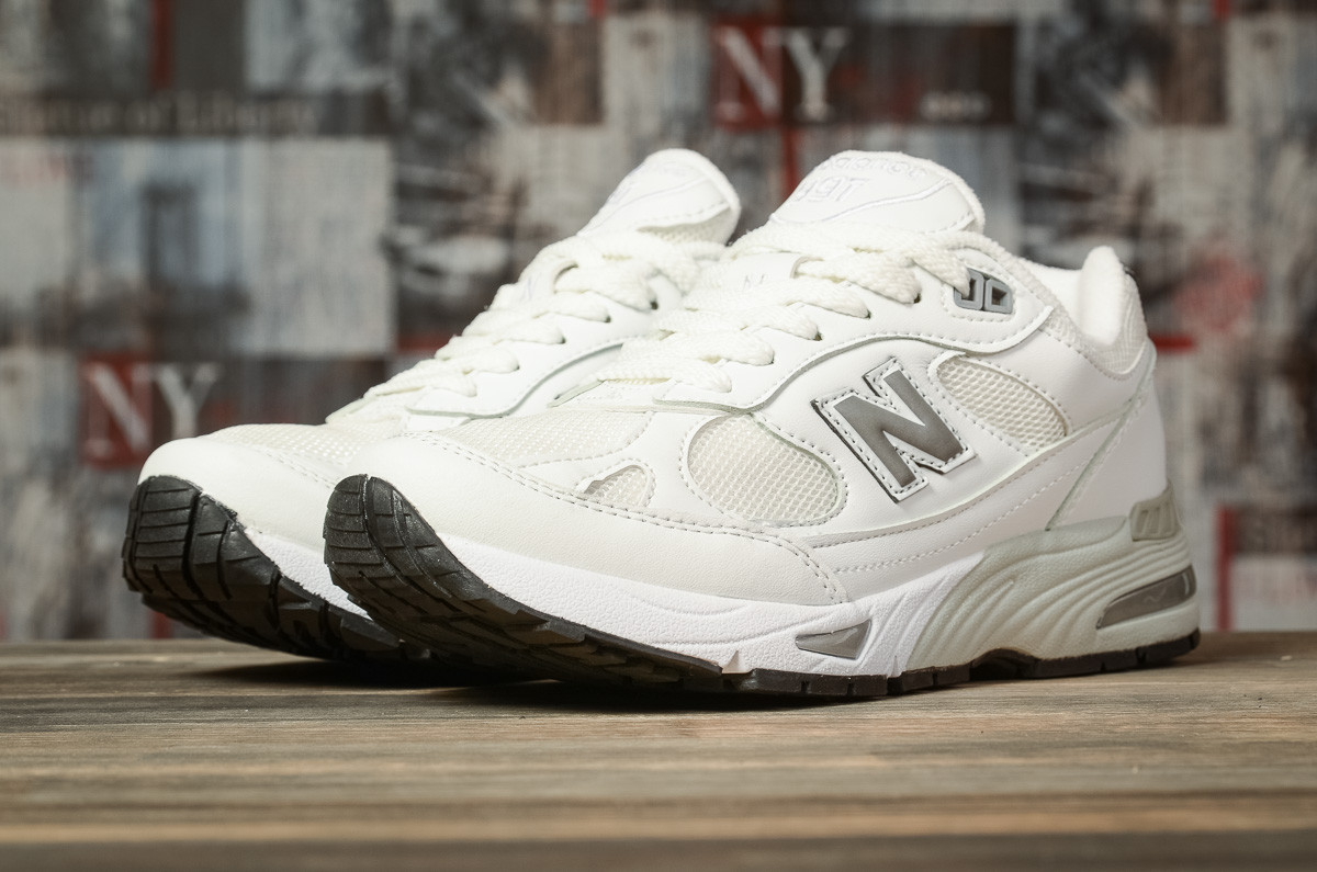 

Женские кроссовки New Balance Нью беланс 991, кожа, белые 37 (23,5 см), Белый