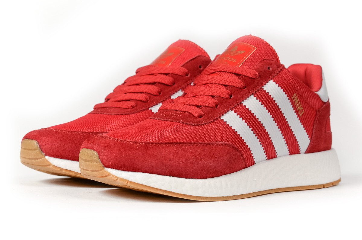 

Мужские кроссовки Adidas Адидас Iniki, красные с белым 44 (27,6 см), Красный