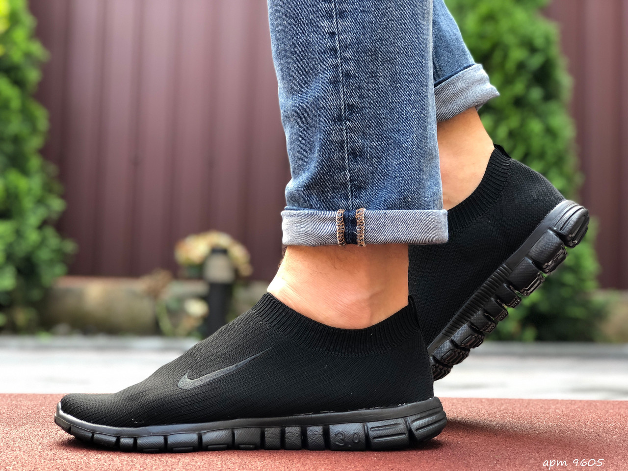 

Мужские кроссовки в стиле Nike Найк Free Run 3,0, черные, 44 (27,8 см), Черный