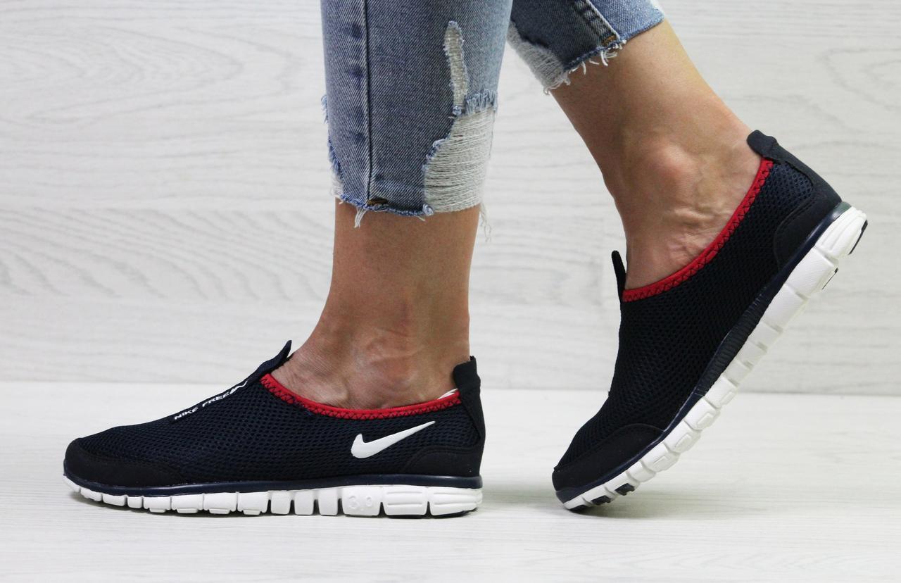 

Женские кроссовки в стиле Nike Найк, тёмнo-cиние 38 (23,8 см), Синий