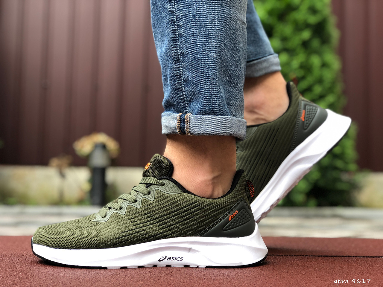 

Мужские кроссовки в стиле Asics, зеленые, 41 (25,8 см), Зеленый