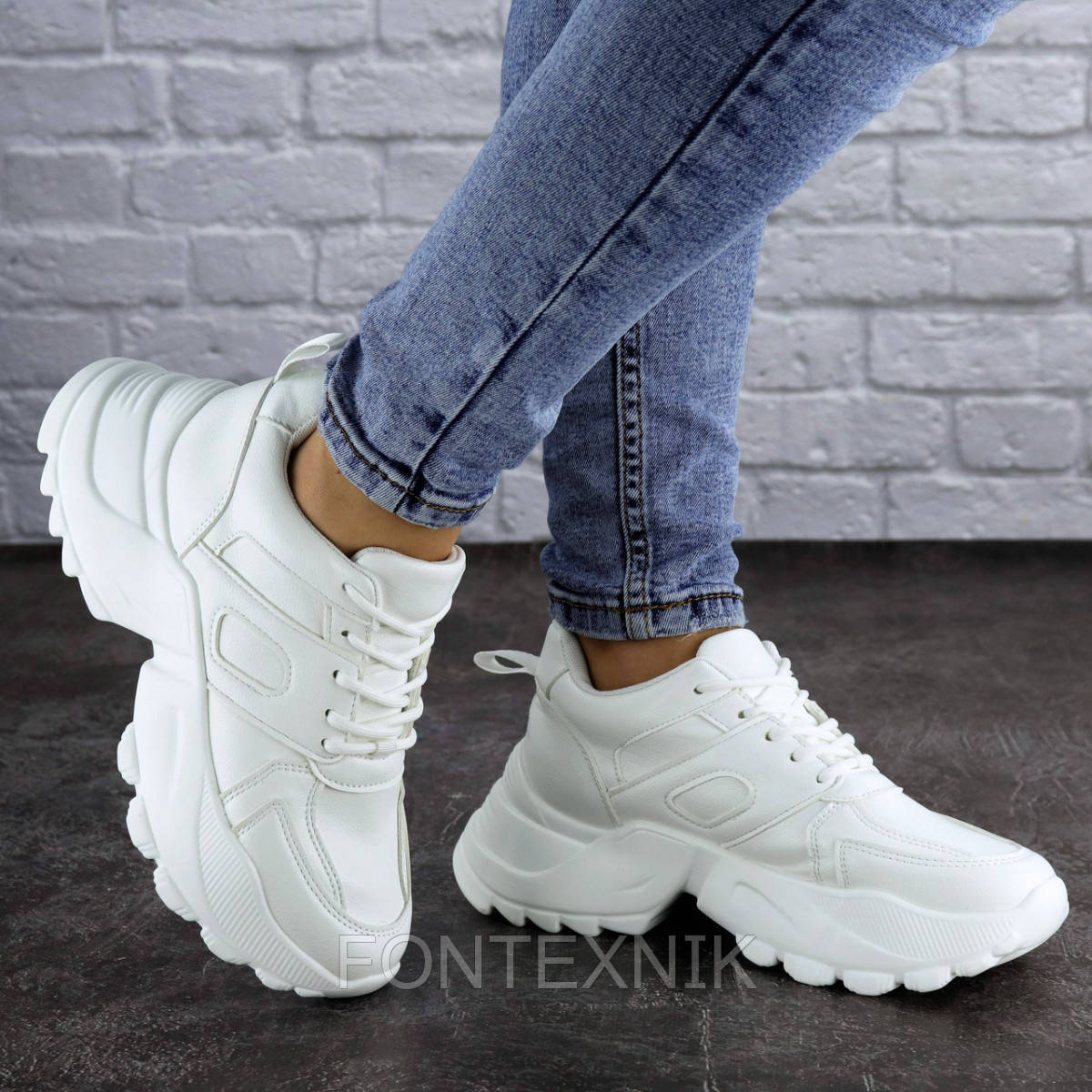 

Кроссовки женские Fashion 2105 37 размер 23 см Белые, Белый