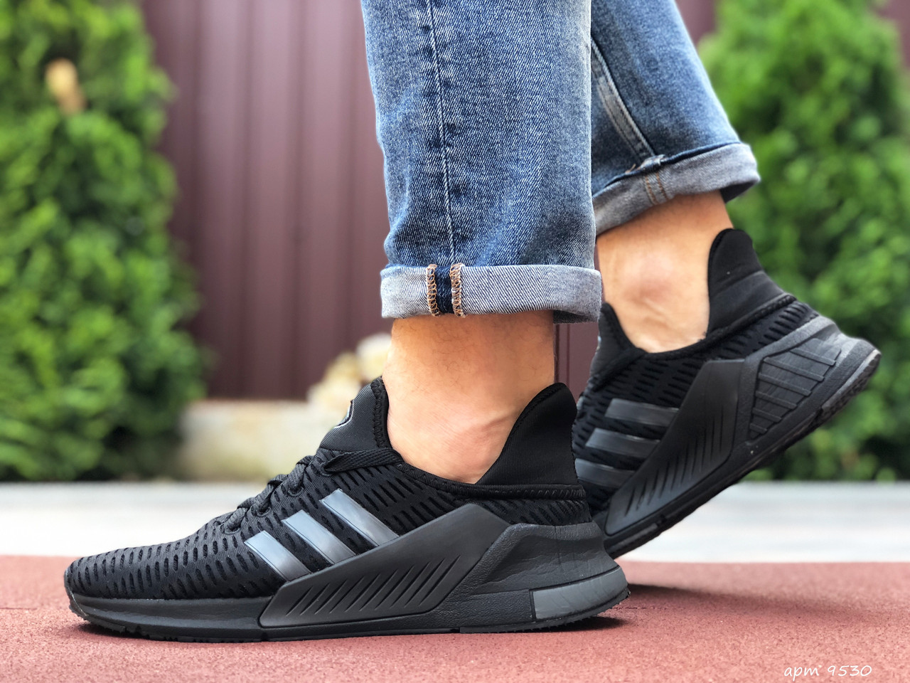 

Мужские кроссовки в стиле Adidas Адидас Climacool, черные с серым, 43 (27,4 см), Черный