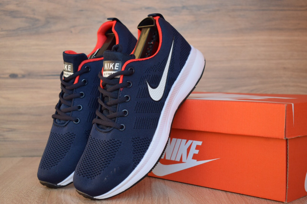 

Мужские кроссовки в стиле Nike Найк Air Max Zoom, синие с белым 41 (26 см), Синий