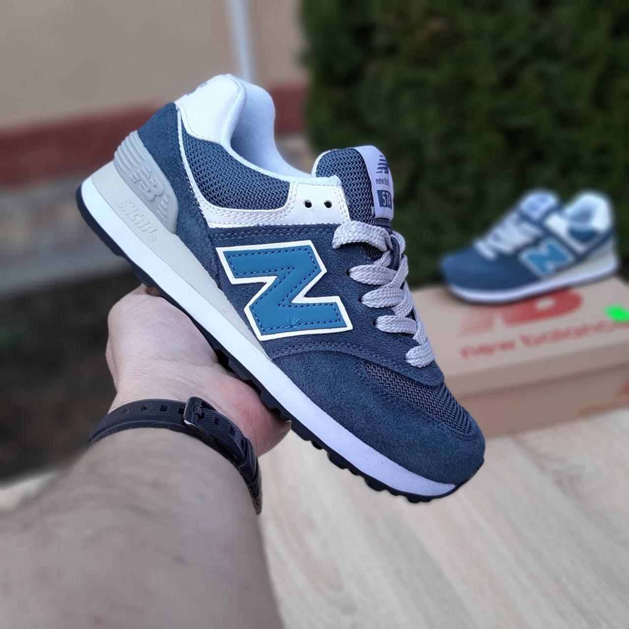 

Женские кроссовки в стиле New Balance Нью беланс 574, сине зеленые 39 (25 см), Синий