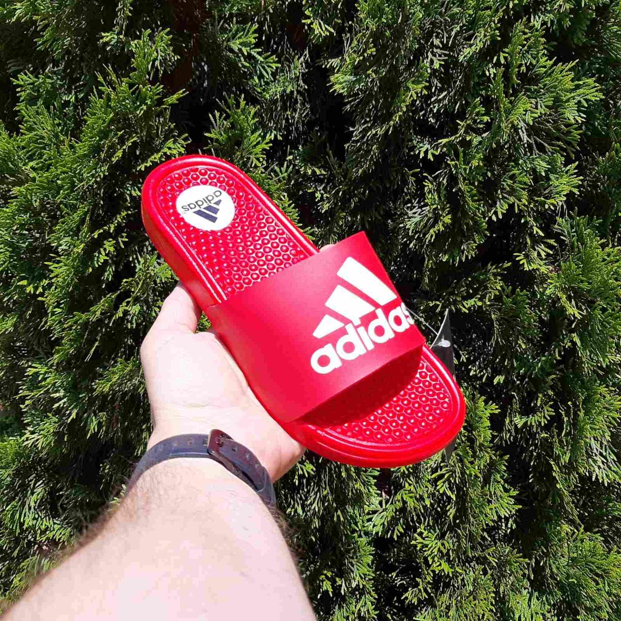 

Женские шлепанцы в стиле Adidas Адидас, красные 38 (24 см), Красный
