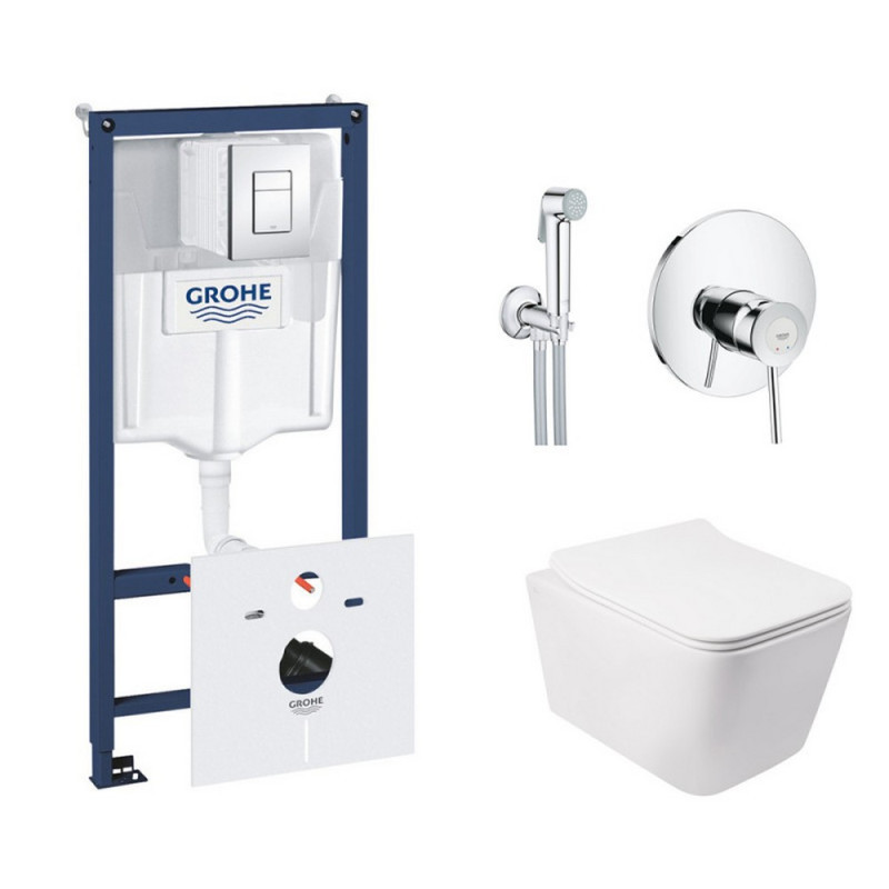 

Комплект инсталляция Grohe Rapid SL 38827000 + унитаз с сиденьем Qtap Crow QT05335170W + набор для