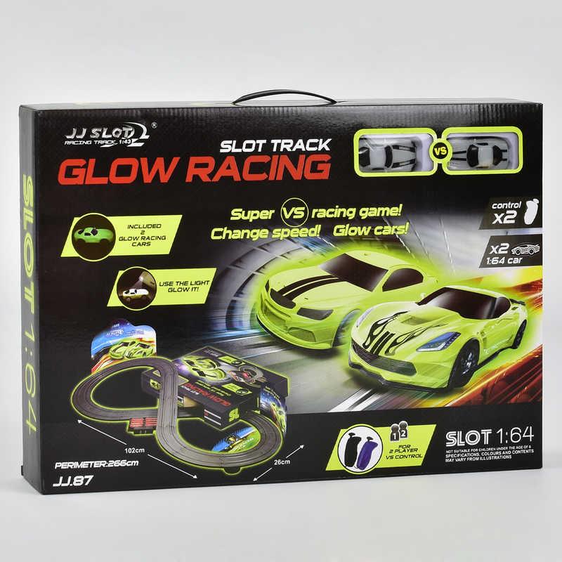 

Автотрек Glow Racing JJ 87-2 (8) р/у, от сети 220V, 2 неоновые машинки, в коробке