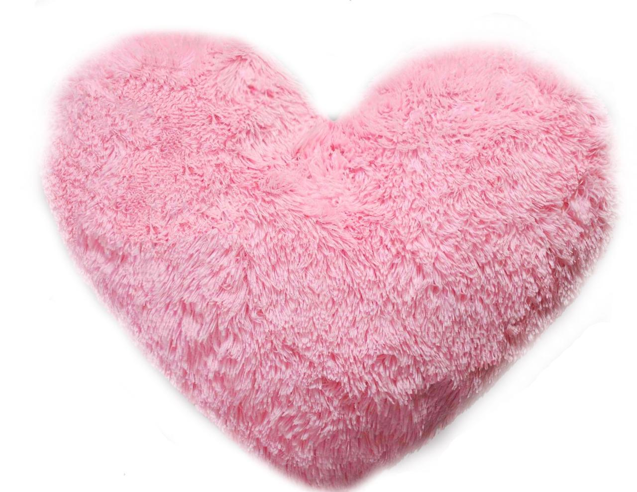 Плюшевая подушка Алина Сердце розовое 22см