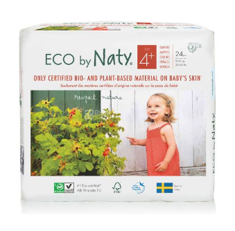 

Eco by Naty, 42 шт., Подгузники Эко бай Нати, органические, размер 4EU+, 9-20 кг