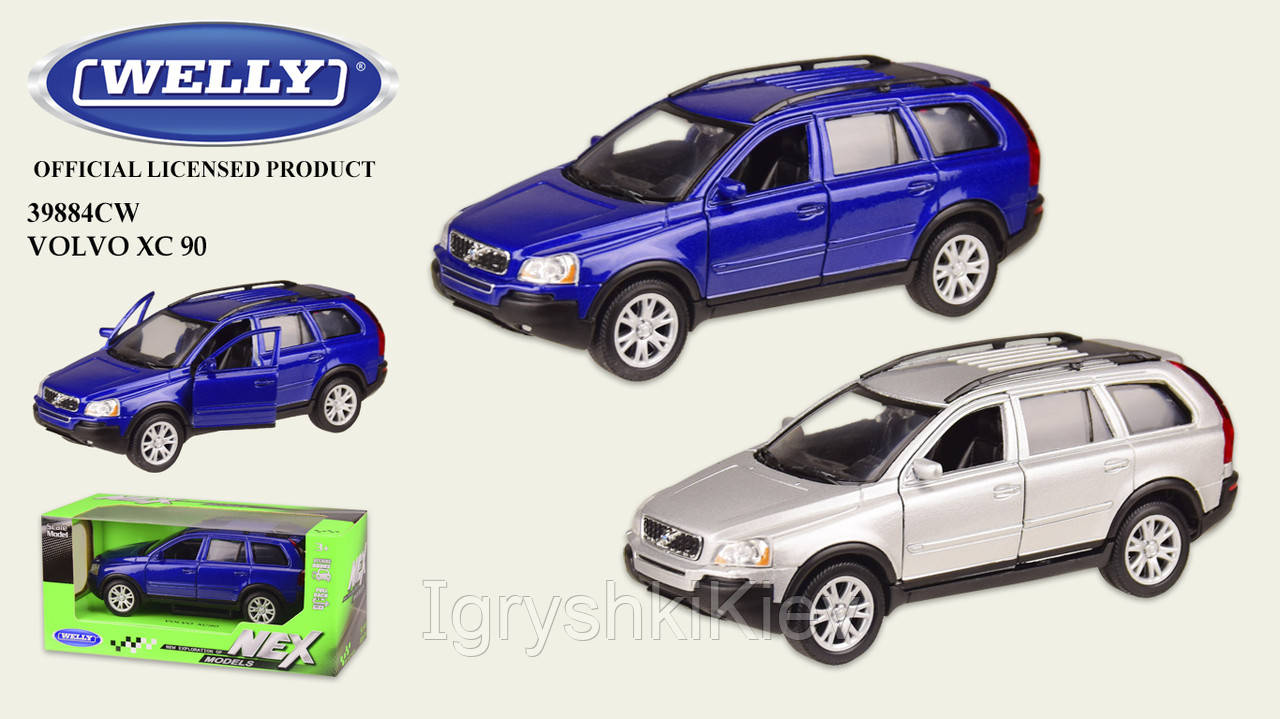 

Машина метал "WELLY"1:32 VOLVO XC90,откр.двери,2 цвета,в кор.18*8*8 см, 15*5.5*6 см /48-2/