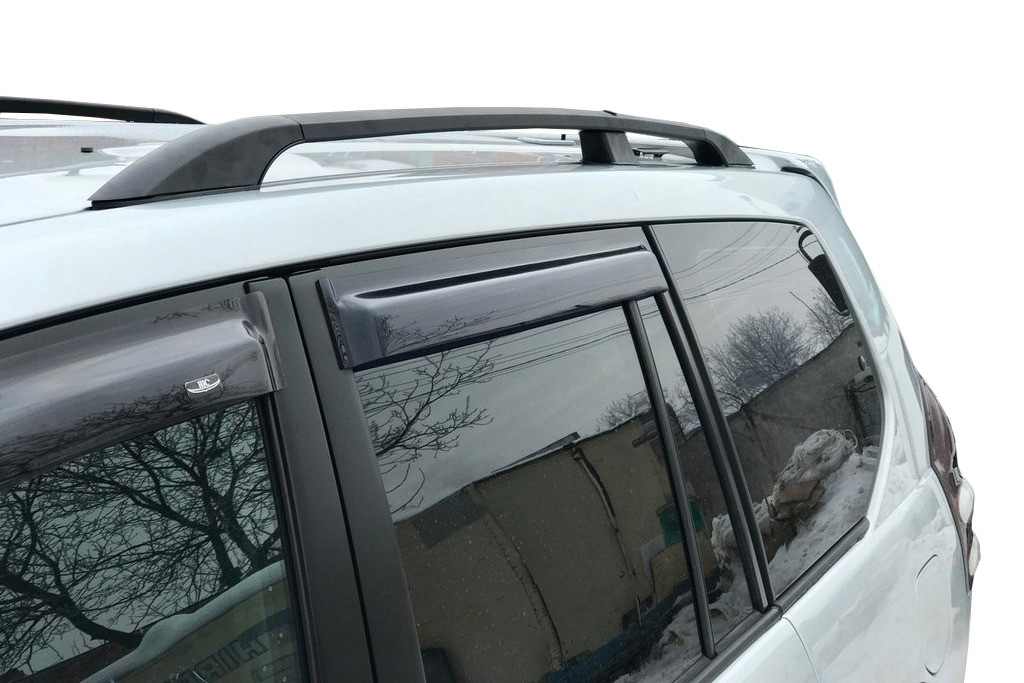 

Toyota LC 120 Prado Рейлинги Черные турецкие Пластиковые ножки