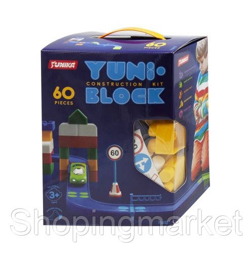 

Конструктор детский "YUNI-BLOK" 60 (коробка) 4820041671412, Разноцветный