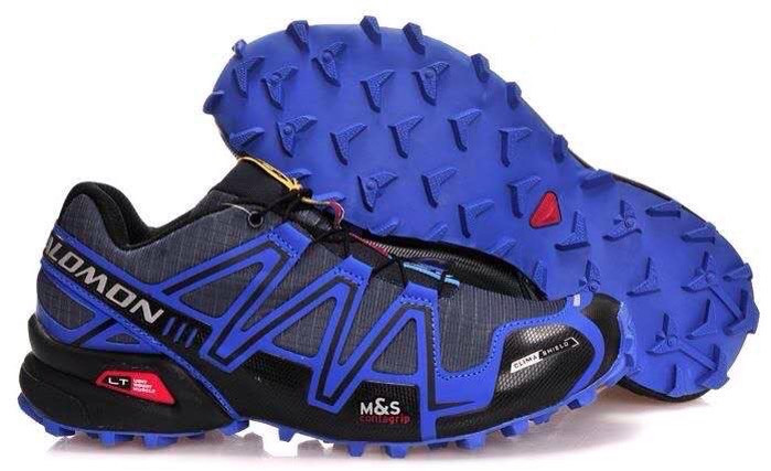 

Кросівки чоловічі в стилі Salomon Speedcross 3 сині із темно синім