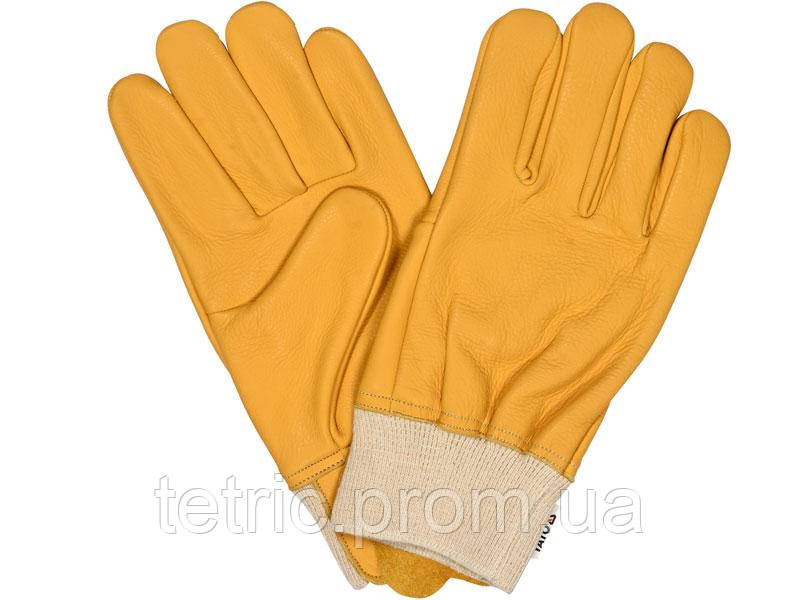 Кожаные рабочие перчатки Yato YT-74650