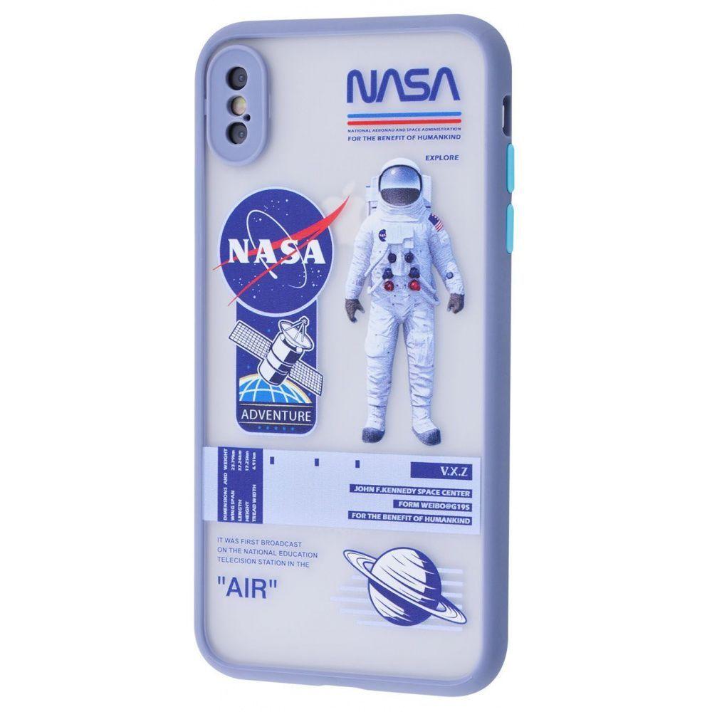 

Противоударный чехол для Apple iPhone XS Max NASA Space 2 TPU + PC (Космос НАСА Космонавт 2) Серый, Gray