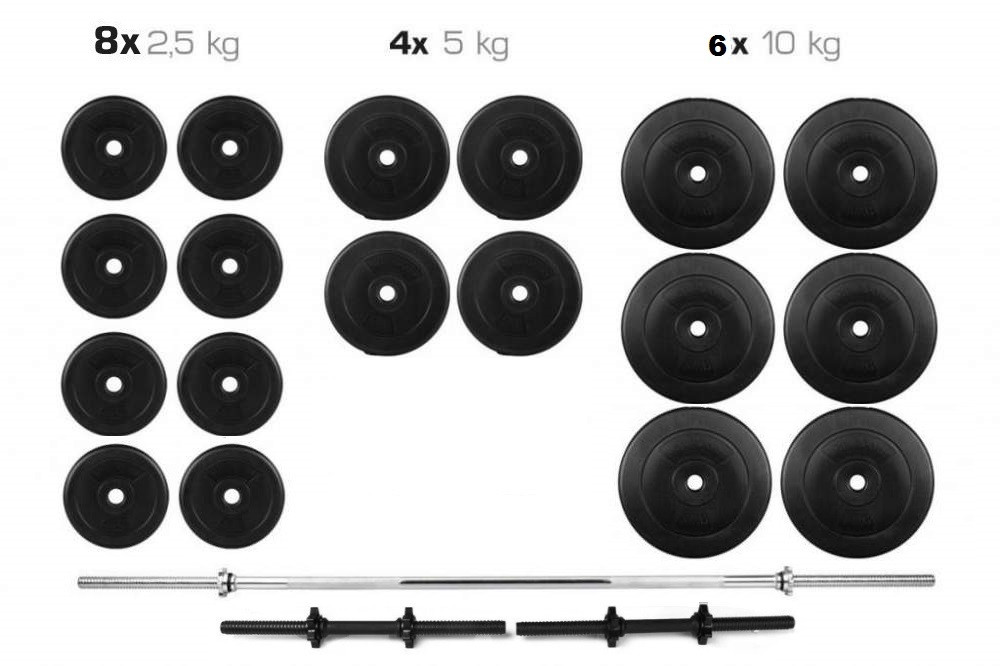 

Штанга + Гантели Набор Premium 110 кг, Черный