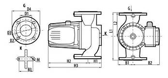 Циркуляційний насос "Sprut" GPD 11-35-750 з відповідними фланцями напір : 11 м об'ємна подача 36 м3/год, фото 3