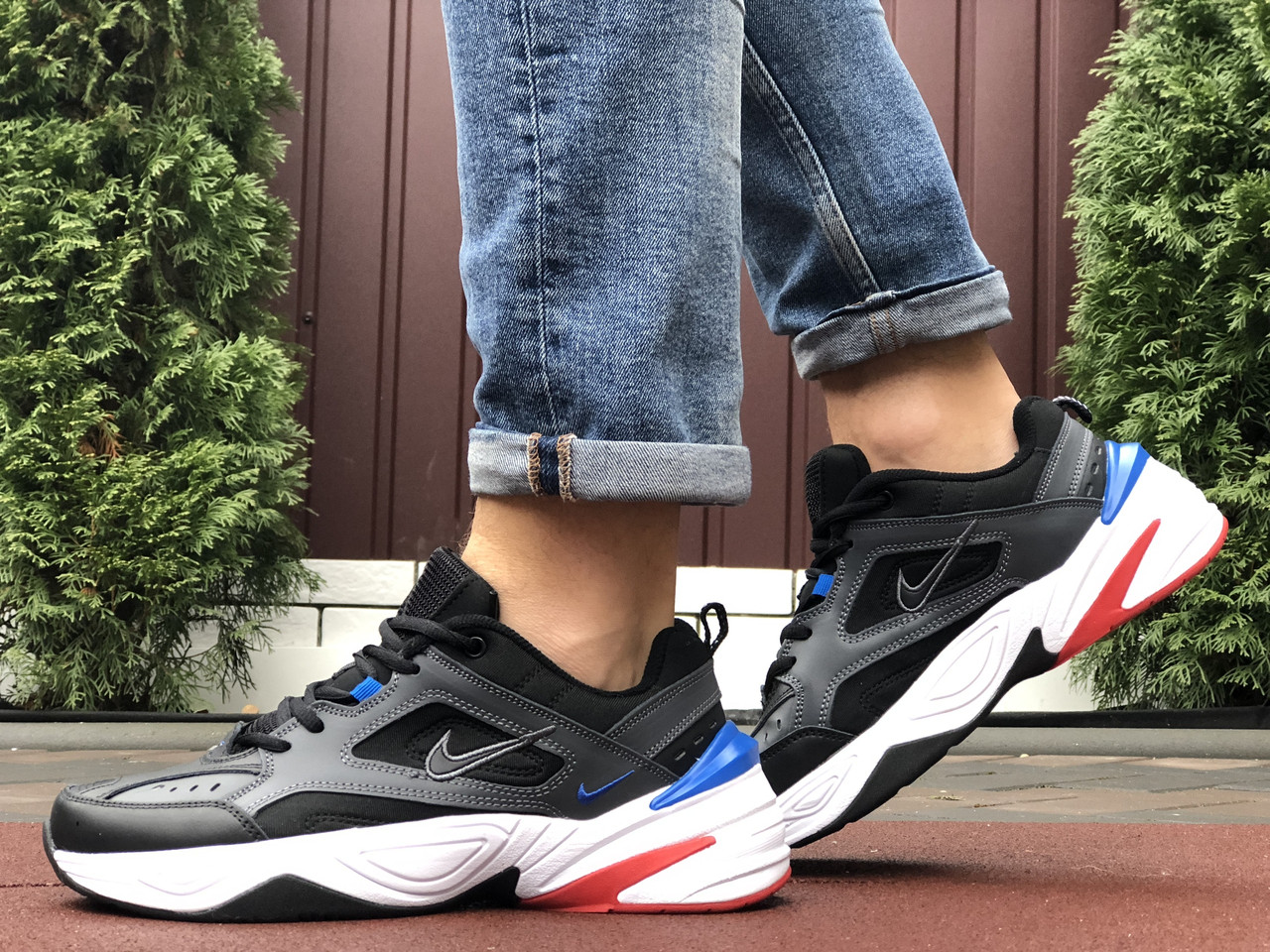 

Мужские кроссовки в стиле Nike Найк M2K Tekno, черные с белым. 42 (27,2 см), Черный